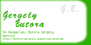 gergely butora business card